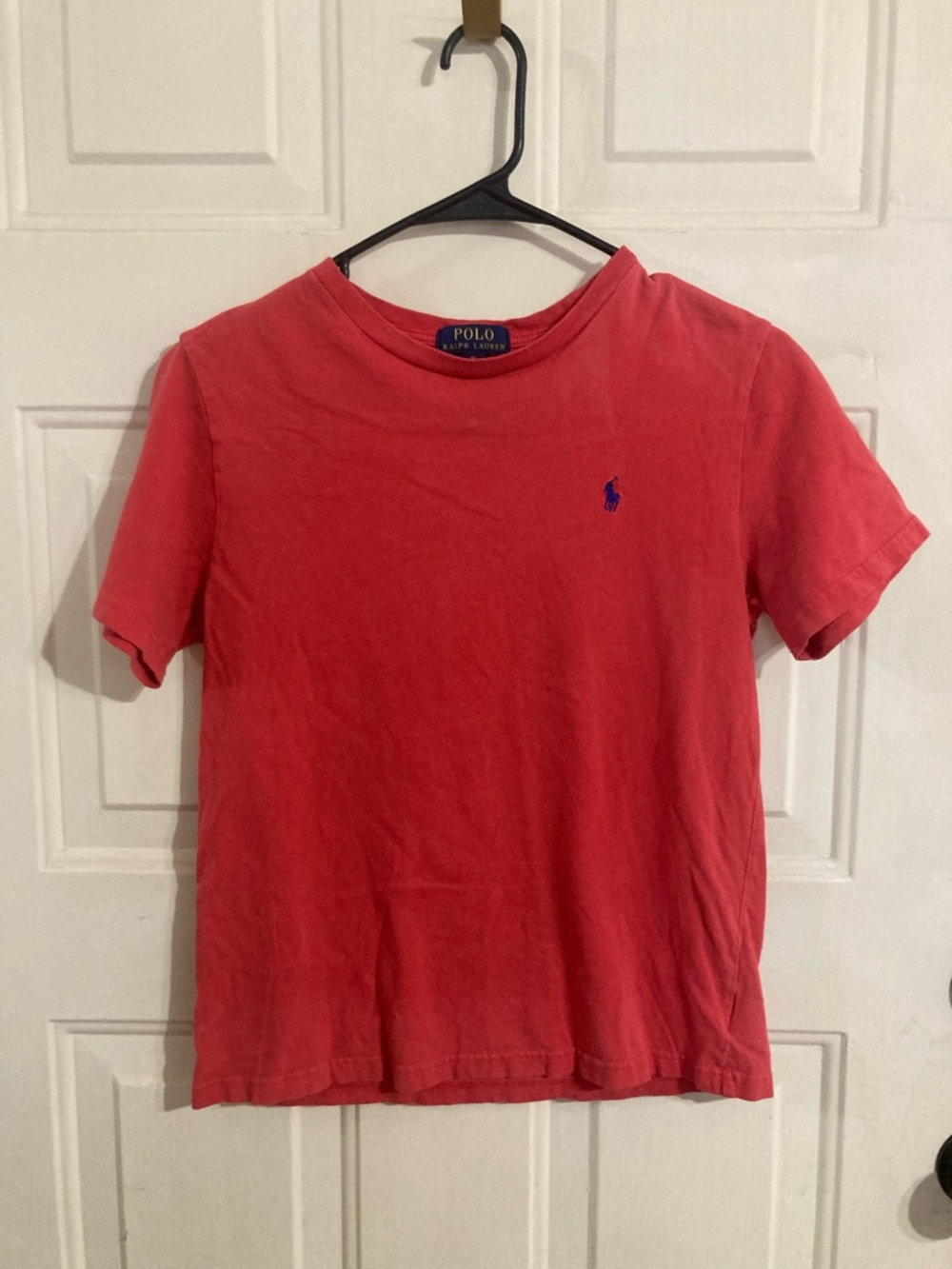 Polo by Ralph Lauren Coral Crewneck T-Shirt with Navy Label